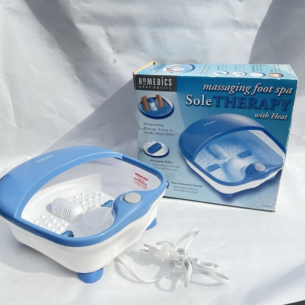 HomEdics Body Basics Massaging Foot Spa Bath DELUXE SOLE THERAPY with Heat